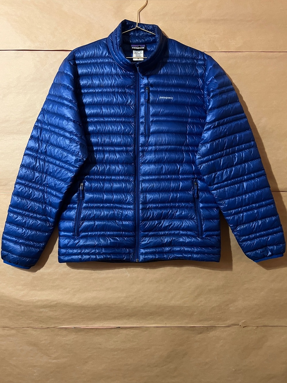 Patagonia | Men's Ultralight Down Jacket Puffer Zip Up Goose Down Blue Size M